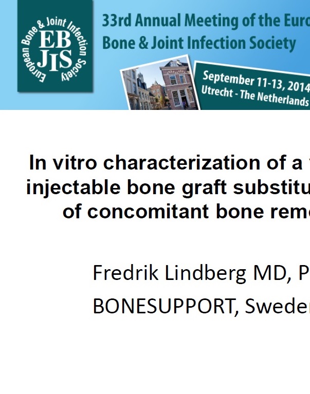 In vitro characterization of a vancomycin eluting injectable bone graft substitute with examination of concomitant bone remodeling in rabbit